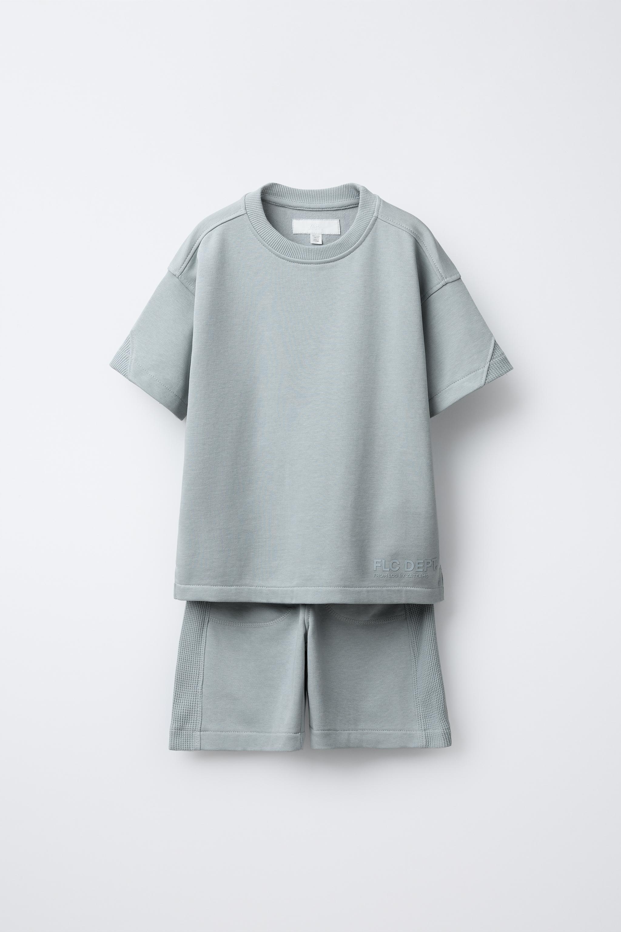 WAFFLE T-SHIRT AND BERMUDA SET